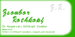 zsombor rothkopf business card
